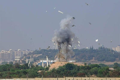 ببینید | لحظه هدف قرار دادن برج دیده‌بانی مقاومت و ترور مجاهدین توسط جنگنده‌های صهیونیست