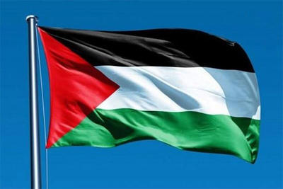 ببینید | بر افراشته شدن پرچم‌های فلسطین در دسته عزاداری هیئت هنر تهران