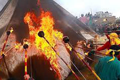 ببینید | آتش زدن خیمه‌ها در چولاب کوچصفهان