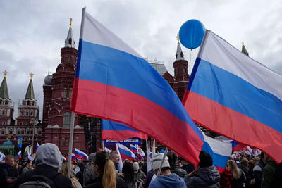 ببینید | مراسم الحاق مناطق اوکراین در میدان سرخ مسکو
