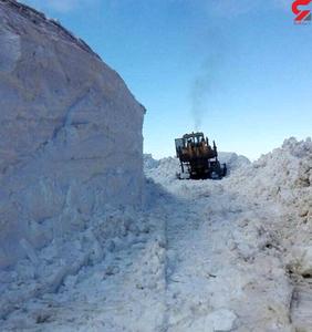 ارتفاع برف در گردنه «تته» کردستان به ۲متر رسید