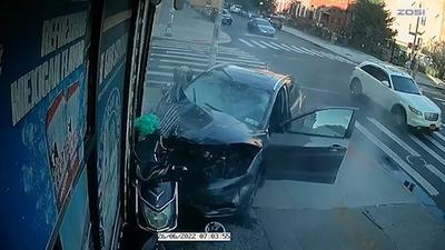 تصادف مرگبار راننده آمریکایی هنگام فرار از دست پلیس / فیلم