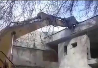 تخریب بنای وزارت نیرو در بستر رودخانه چالوس