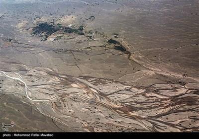 تصاویر هوایی از مناطق سیل زده کرمان