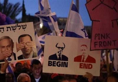 حضور نیم میلیون مخالف نتانیاهو برای یازدهمین هفته در خیابان‌های فلسطین اشغالی+فیلم