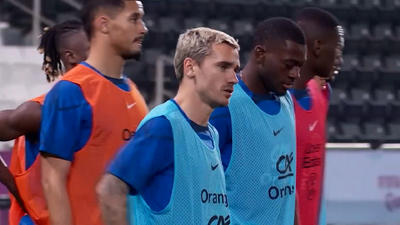 تمرینات آماده سازی ستاره های تیم ملی فرانسه