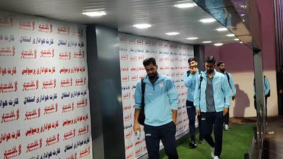 ورود تیم ملی ایران به ورزشگاه آزادی برای بازی با کنیا
