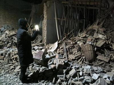 وقوع زلزله ۷ ریشتری در غرب چین / ۱۲۰ خانه آسیب دیده یا فروریخته‌اند