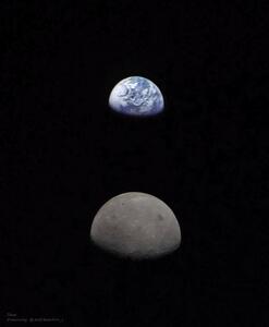 تصویر روز ناسا: زمین و ماه از سوی دیگر