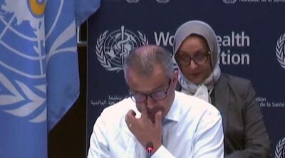 ببینید / گریه مدیرکل سازمان جهانی بهداشت برای وضعیت غزه