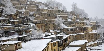 فیلم| برف، ماسولۀ گیلان را مثل یک تابلوی نقاشی کرده است