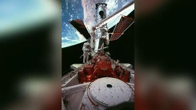 ببینید / تایم‌لپسی جالب از فعالیت فضانوردان خارج از ایستگاه فضایی