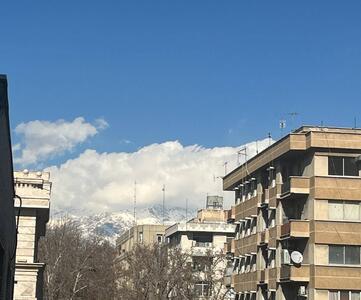 نمایی زیبا از آسمان امروز تهران