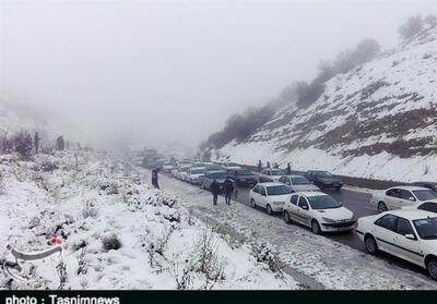 بارش برف در محورهای مواصلاتی خراسان شمالی - تسنیم