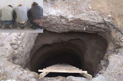 حفاری برای کشف عتیقه در صومعه‌سرا