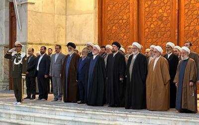 حضور رئیس قوه قضائیه در حرم امام