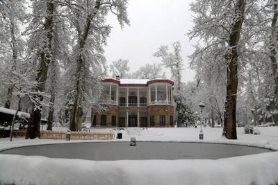 حجم برف امروز در کاخ سعدآباد + تصاویر