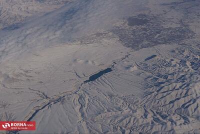 تصاویر هوایی از کوهستان‌های پر برف ایران
