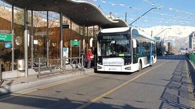 ورود اتوبوس برقی چینی به تهران