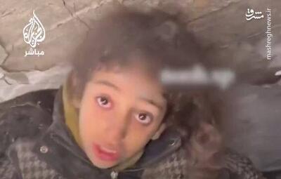 فیلم/ نجات دختر بچه فلسطینی پس از ۱۲ ساعت از زیر آوار