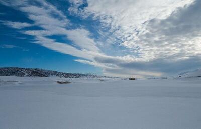 دریاچه سد گلیل خراسان شمالی یخ زد
