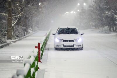 (تصاویر) بارش  برف  در همدان
