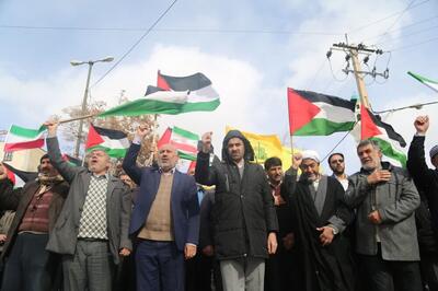 مردم چهارمحال و بختیاری جنایات استکبار جهانی علیه غزه را محکوم کردند