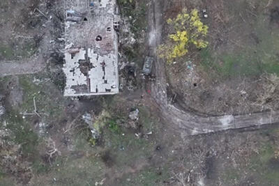ببینید | لحظه برخورد پهپاد انتحاری گل شمعدانی روسیه به اوکراین