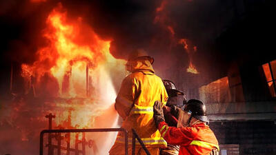 آتش‌سوزی هولناک در کارگاه نجاری