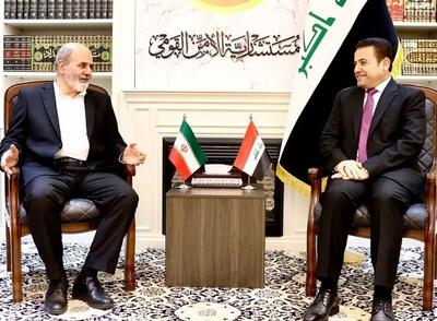 دبیر شورای عالی امنیت ملی ایران در دیدار با همتای عراقی: ایران بر اساس احترام به حاکمیت عراق رفتار می‌کند / تمام مشکلات از طریق گفتگو قابل حل است