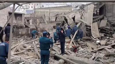 وقوع انفجار در یک منطقه مسکونی در ایروان