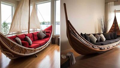 کاناپه های الهام گرفته از قایق و کشتی (عکس)