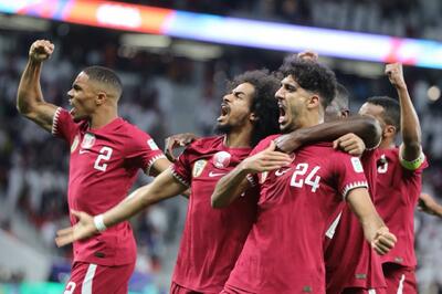 عکس‌| شادی جالب امیر قطر پس از سوپرگل اکرم عفیف