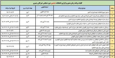 ثبت درخواست تغییر حوزه انتخابیه خبرگان از فردا