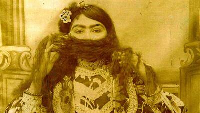 (تصاویر)  زنان حرمسرا در سرخه حصار و ژست رمانتیک دختر شاه قاجار