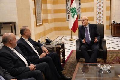 رایزنی امیرعبداللهیان با نخست وزیر لبنان | امیرعبداللهیان: امروز تحولات غزه در حال حرکت به سمت راه حل سیاسی است | تشکر میقاتی از حمایت ایران