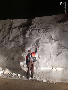 ارتفاع برف بیش از ۴ متر در گردنه ژالانه کردستان