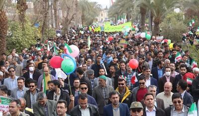 خبرگزاری فارس - حضور بی مثال دیار نخل و نارنج خراسان‌جنوبی در راهپیمایی 22 بهمن