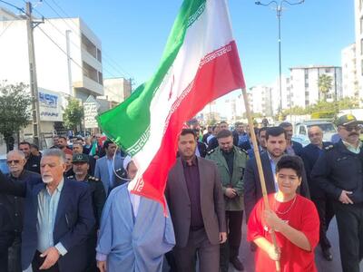 شکوه حضور مردم ایزدشهری در راهپیمایی ۲۲ بهمن