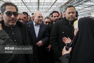 عکس/حضور رئیس مجلس در راهپیمایی ۲۲ بهمن در شهر مشهد مقدس
