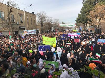 حضور پر شور مردم دیار سلسلة الذهب در راهپیمایی ۲۲ بهمن