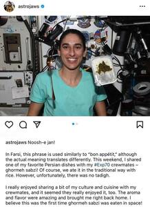 یاسمین مقبلی در فضا ایرانی‌ها را سورپرایز کرد! +عکس