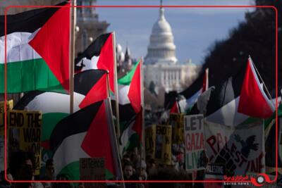 تجمع ضدصهیونیستی مقابل کاخ سفید