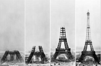 (عکس) سال ۱۸۸۷، مرحله‌ی پی‌ریزیِ برج ایفل