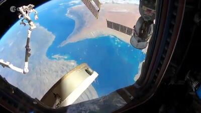 تماشای زیبایی شگفت‌انگیز خلیج فارس از اتاقک شیشه‌ای ایستگاه فضایی (فیلم)