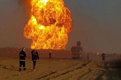 آتش‌سوزی خط انتقال گاز خرم‌بید مهار شد