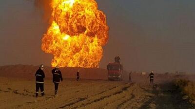 مهار آتش‌سوزی خط انتقال گاز خرم‌بید