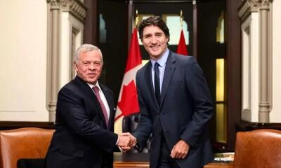 دیدار پادشاه اردن و نخست‌وزیر کانادا