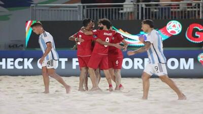 صعود فوتبال ساحلی ایران به دور حذفی جام جهانی با شکست سنگین آرژانتین