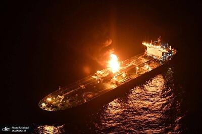 حمله انصار الله یمن به یک کشتی انگلیسی و آسیب شدید به آن